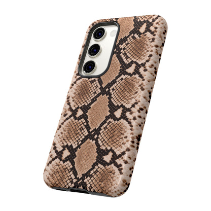 Snake Print Phone Case – Brown Python Pattern Slim Protective Cover for Iphone, Samsung Galaxy and Pixel