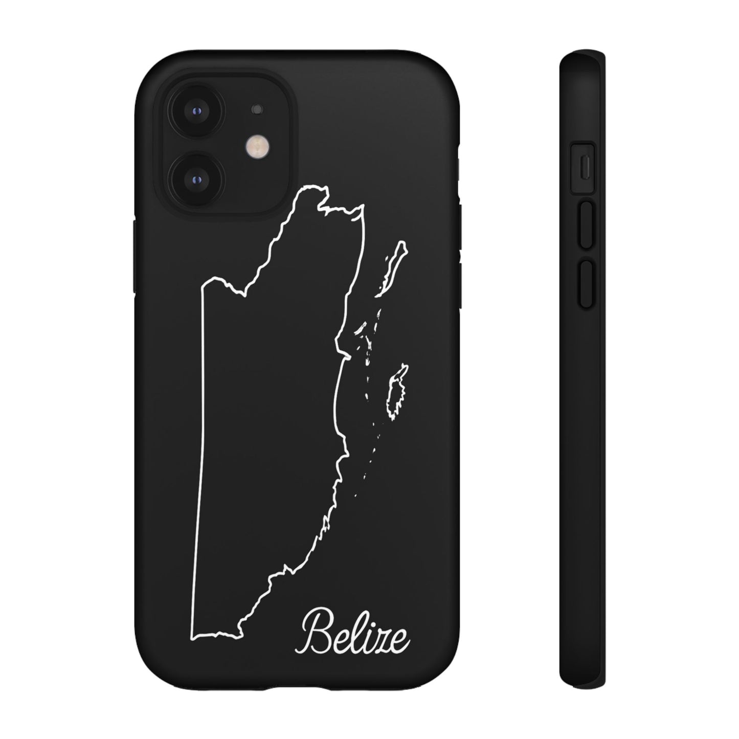 Belize Outline Phone Case – Minimal Country Map Tough Case (iPhone, Samsung, Pixel)