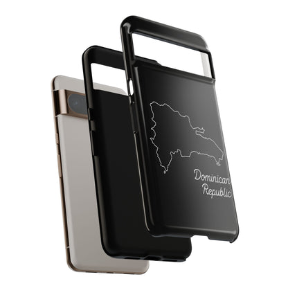 Dominican Republic Outline Phone Case – Minimal Country Map Tough Case (iPhone, Samsung, Pixel)