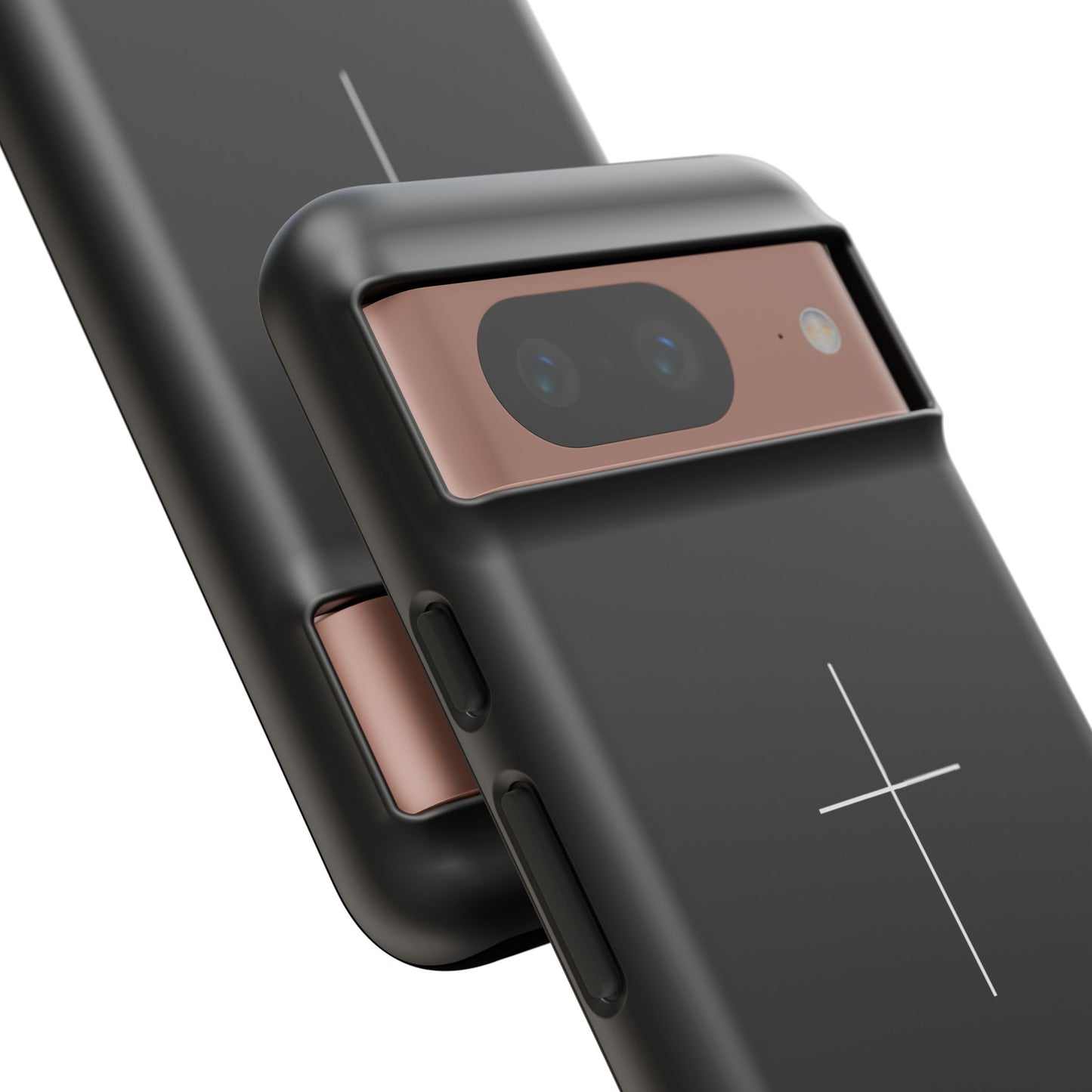 Trust in God Phone Case Minimal Cross Christian Black Tough Cover