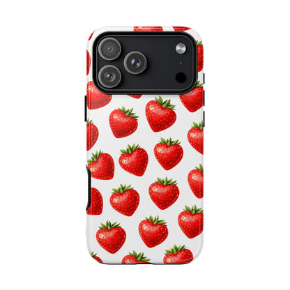 Cute Strawberry Phone Case – Aesthetic Fruit Pattern Protective Cover for Iphone, Samsung Galaxy and Pixel