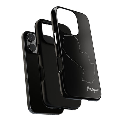 Paraguay Outline Phone Case – Minimal Country Map Tough Case (iPhone, Samsung, Pixel)