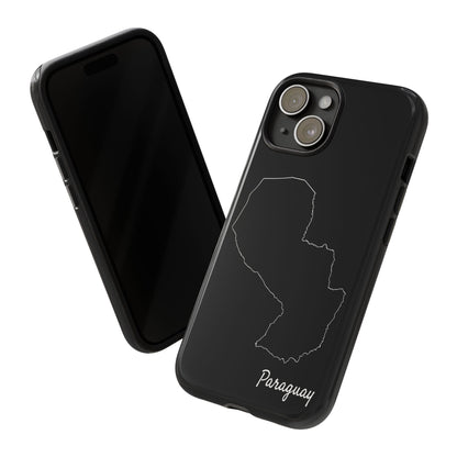 Paraguay Outline Phone Case – Minimal Country Map Tough Case (iPhone, Samsung, Pixel)