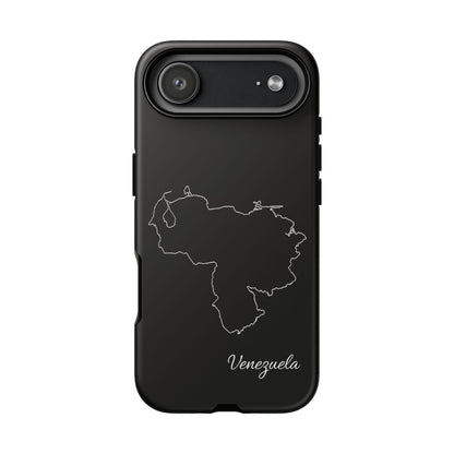 Venezuela Outline Phone Case – Minimal Country Map Tough Case (iPhone, Samsung, Pixel)