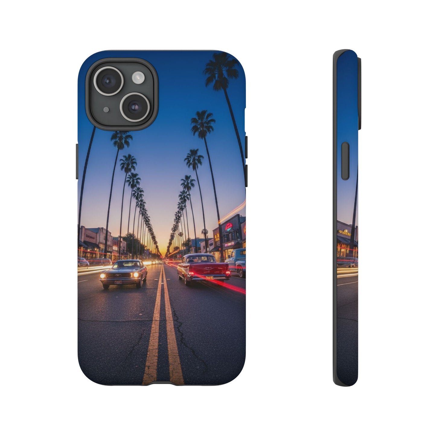 LA Sunset Boulevard Phone Case | Palm Tree Sunset Aesthetic | City Night Tough Case