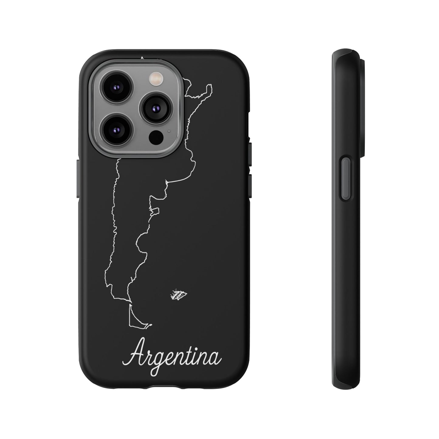 Argentina Outline Phone Case – Minimal Country Map Tough Case (iPhone, Samsung, Pixel)