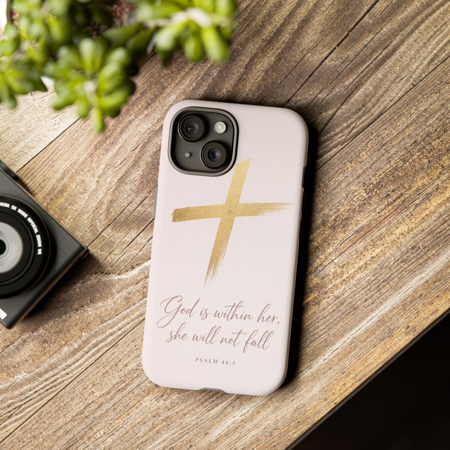 Psalm 46:5 God Is Within Her Christian Cross Phone Case Faith Gift