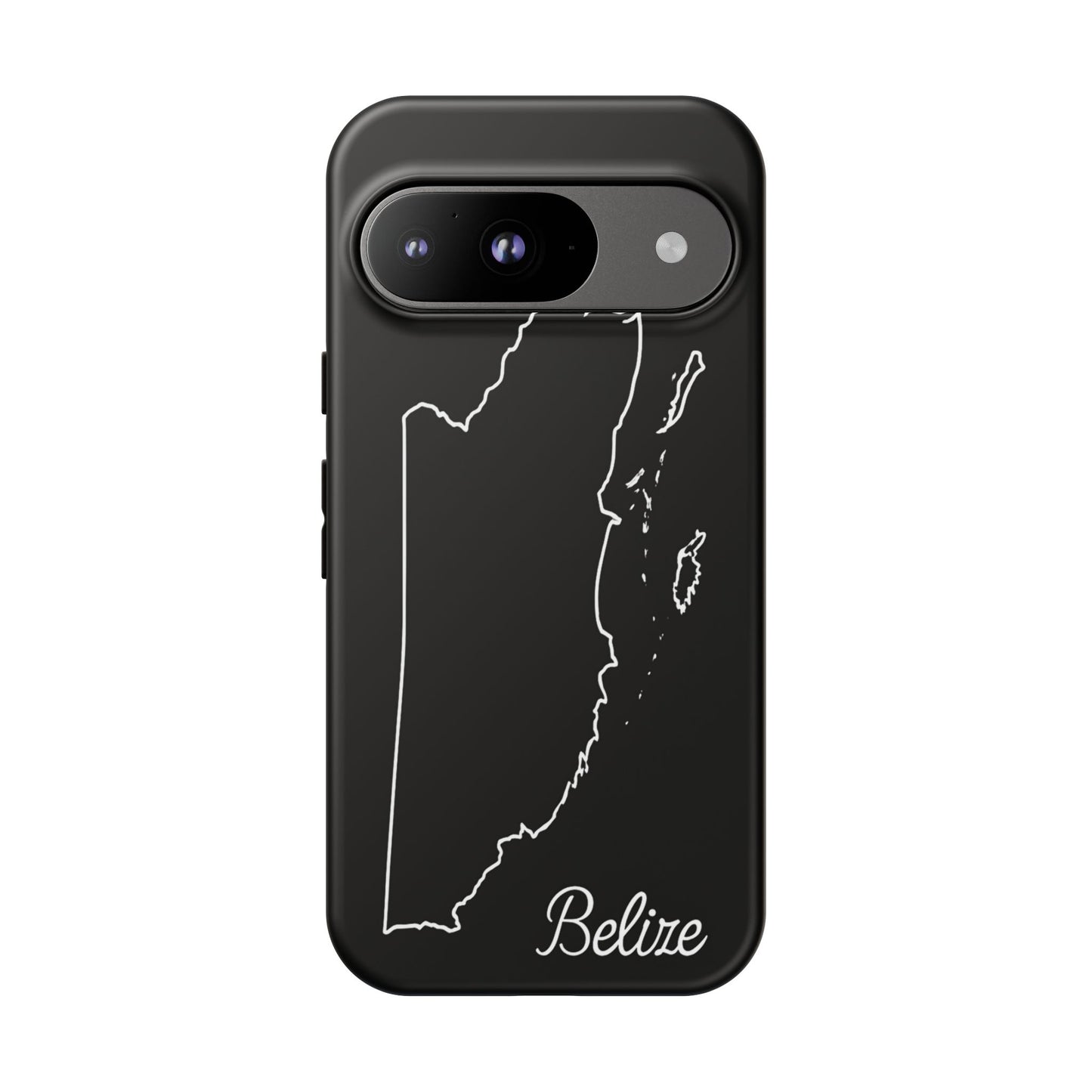 Belize Outline Phone Case – Minimal Country Map Tough Case (iPhone, Samsung, Pixel)