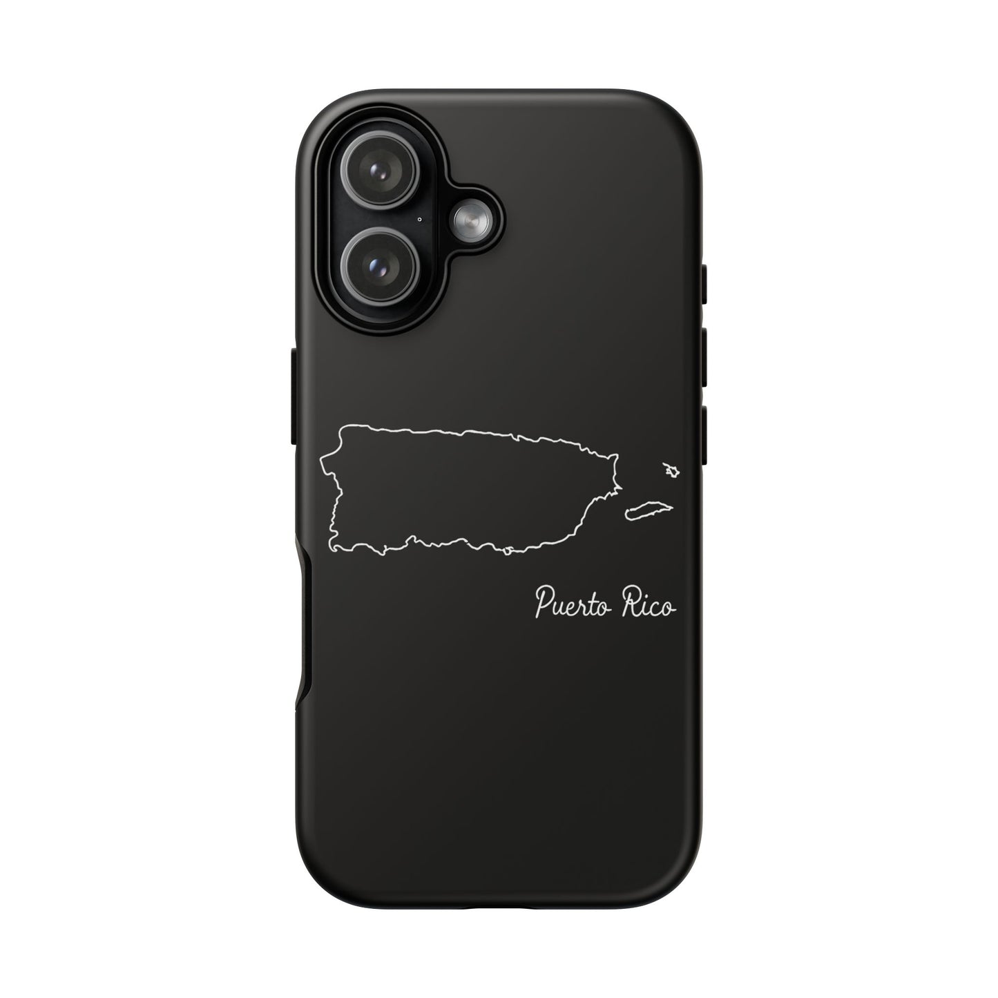 Puerto Rico Outline Phone Case – Minimal Country Map Tough Case (iPhone, Samsung, Pixel)