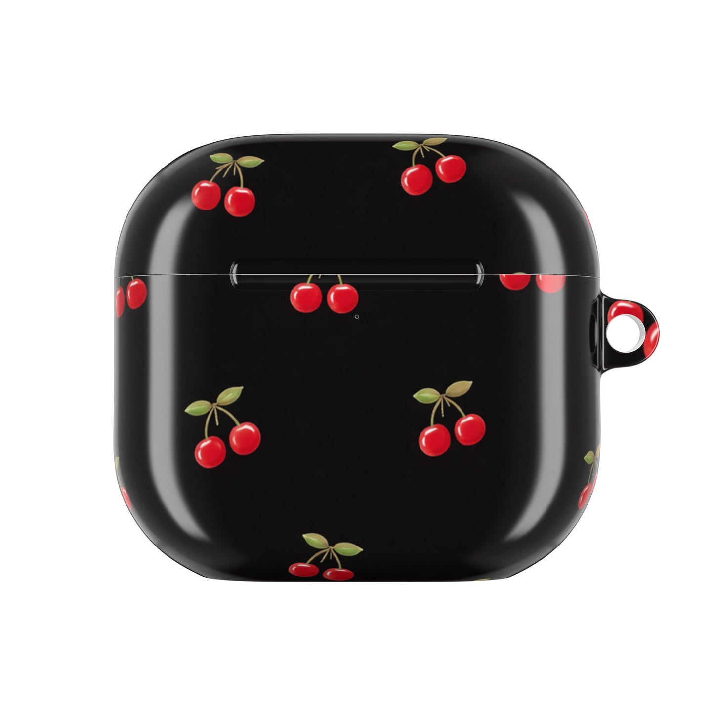 Cherry Pattern AirPod Case — Cute Black Cherry Protective Cover