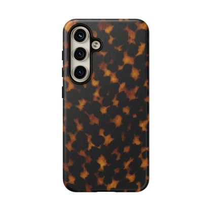 Tortoiseshell Pattern Tough Phone Case | Classic Leopard-Style Protective Cover
