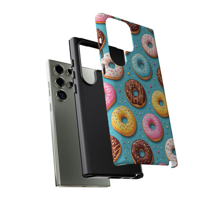 Cute Donut Pattern Phone Case – Colorful Sprinkles Dessert Design for Iphone, Samsung Galaxy and Pixel