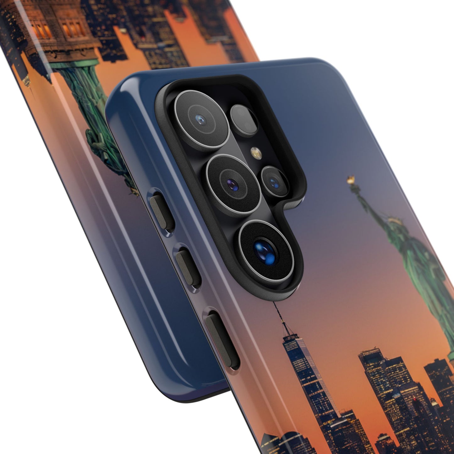 Statue of Liberty Sunset Phone Case – New York City Skyline Travel Aesthetic Tough Case
