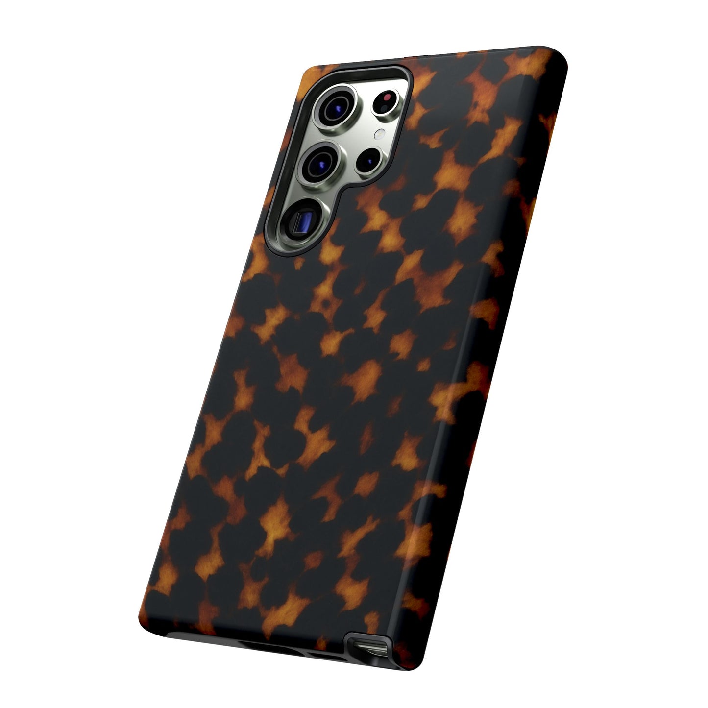 Tortoiseshell Pattern Tough Phone Case | Classic Leopard-Style Protective Cover