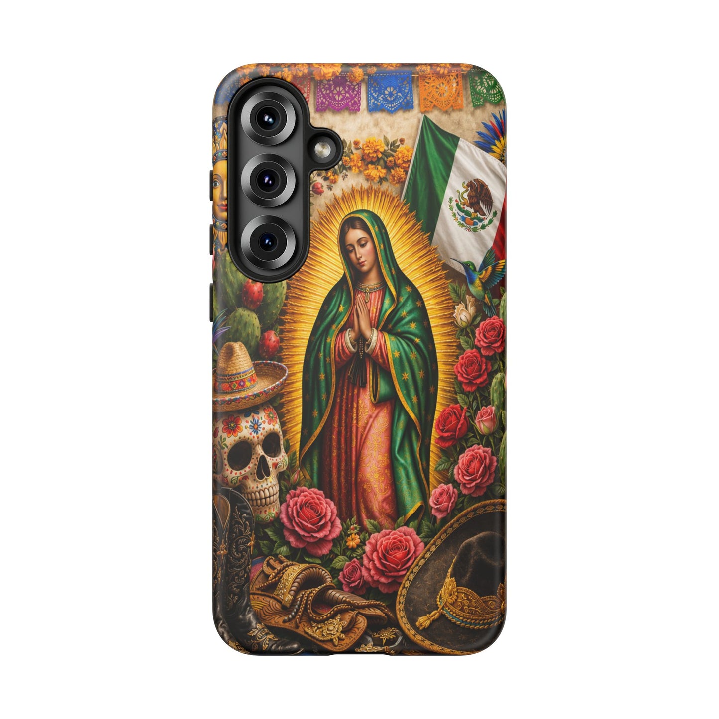 Virgen de Guadalupe Phone Case Mexican Floral iPhone Samsung Pixel Case
