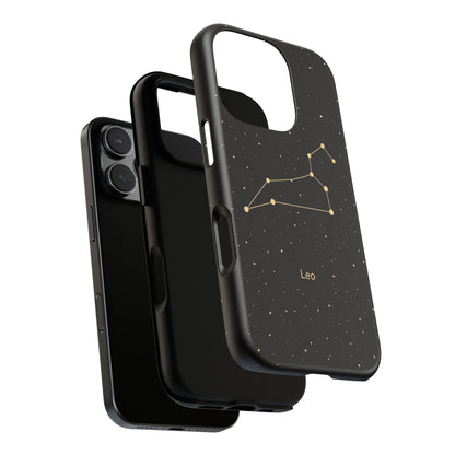 Leo Zodiac Constellation Phone Case – Luxe Gold Celestial Cover