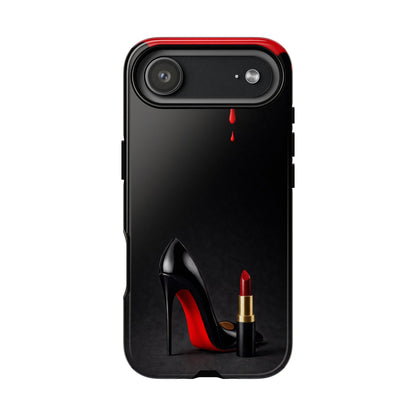 Dark Feminine Red Drip Phone Case – Gothic Glam Tough Cover