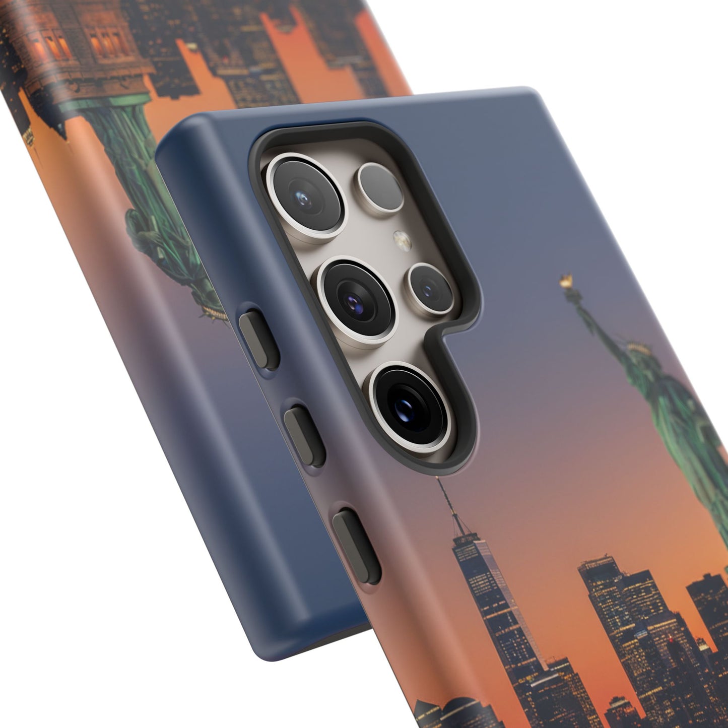 Statue of Liberty Sunset Phone Case – New York City Skyline Travel Aesthetic Tough Case