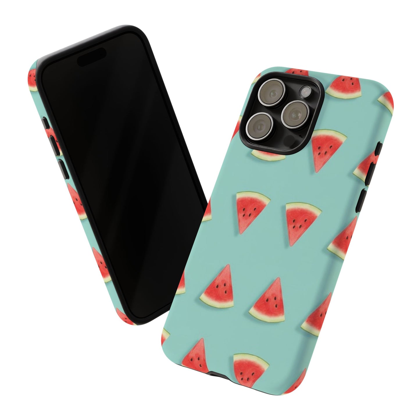 Watermelon Phone Case – Pastel Blue Summer Fruit Tough Case (iPhone, Samsung, Pixel)