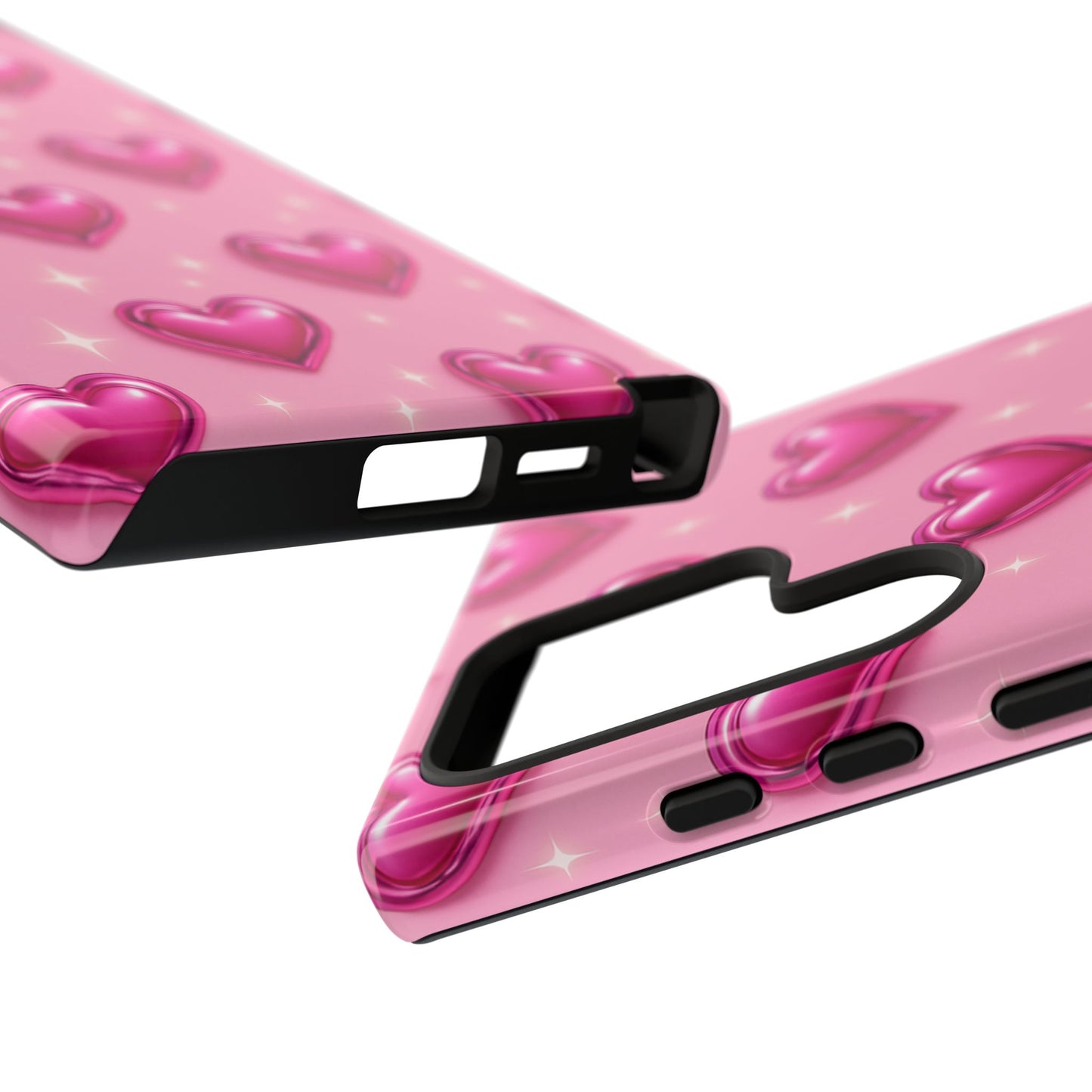 Pink Heart Pattern Phone Case | Tough Protective Case for Iphone, Samsung Galaxy and Pixel
