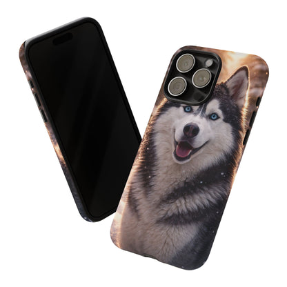 Siberian Husky Tough Phone Case | Blue Eyes Dog Cover Protective iPhone Case