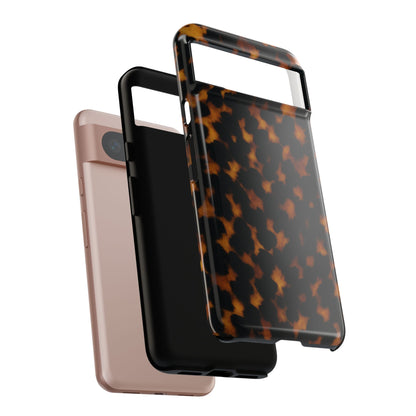 Tortoiseshell Pattern Tough Phone Case | Classic Leopard-Style Protective Cover