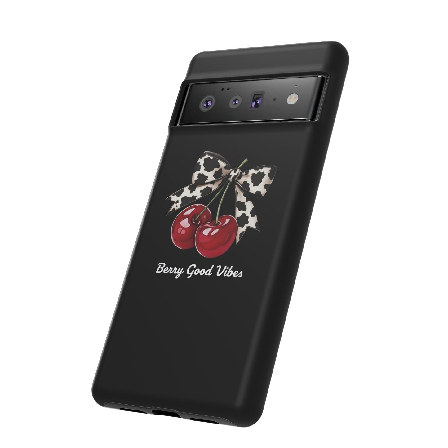 Cherry Cow Print Phone Case | Coquette Bow Aesthetic iPhone & Samsung Tough Case