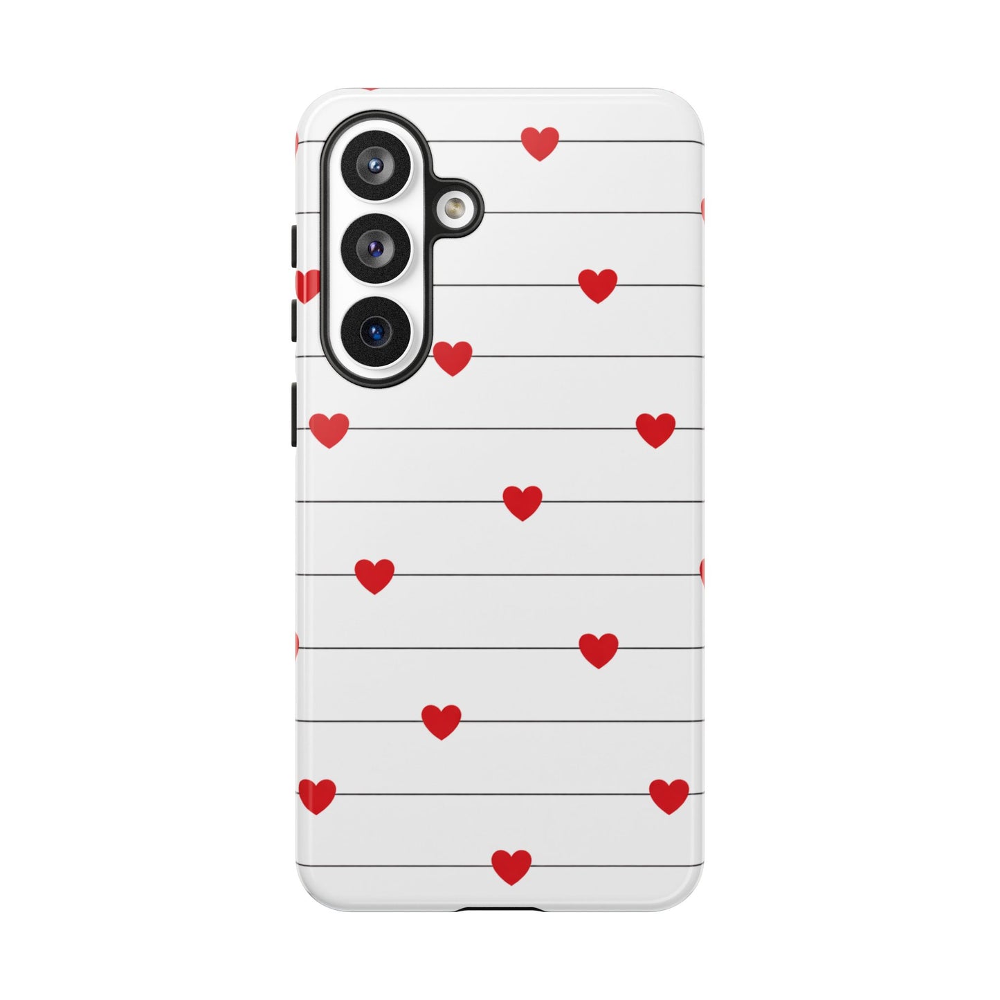 Red Heart Stripe iPhone Case | Tough Shockproof Love Aesthetic Cover