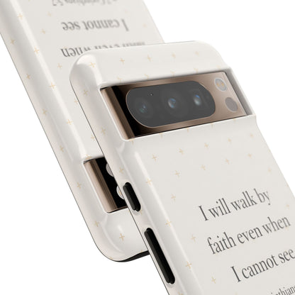 Walk by Faith Phone Case 2 Corinthians 5:7 Christian Bible Cover