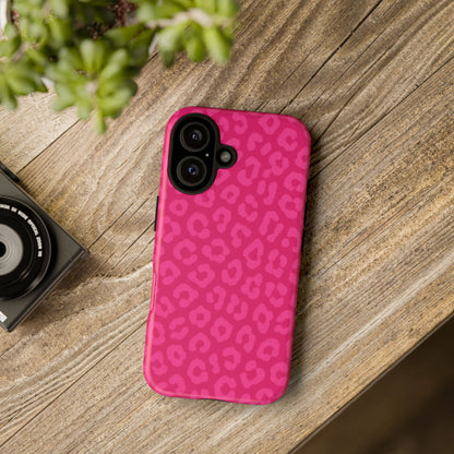 Hot Pink Leopard Print Phone Case – Bold Coquette Leopard Tough Case