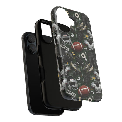 Football Pattern Phone Case – Sports Fan Tough Protective Game Day Case