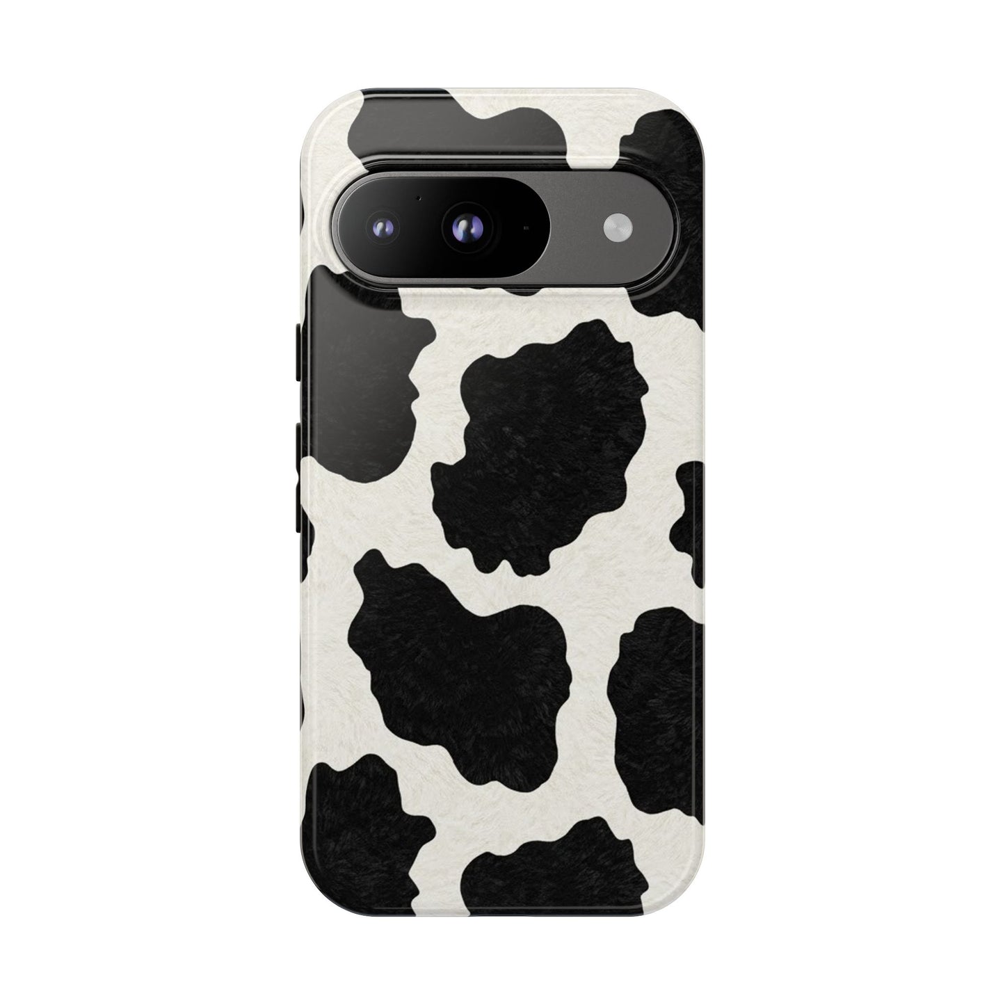 Black & White Cow Print Phone Case | Aesthetic Tough Protective Case