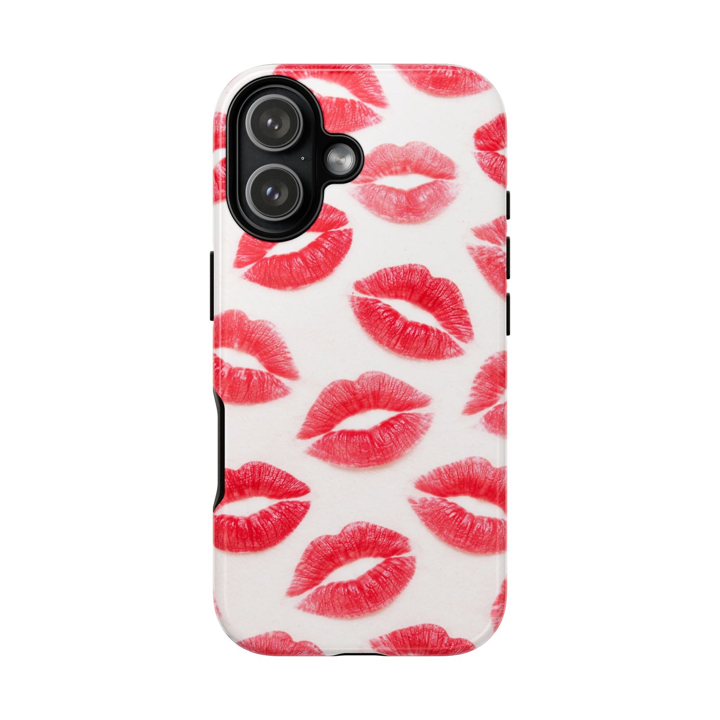 Red Lipstick Kiss Phone Case – Sexy Lip Print Pattern Tough Protective Cover