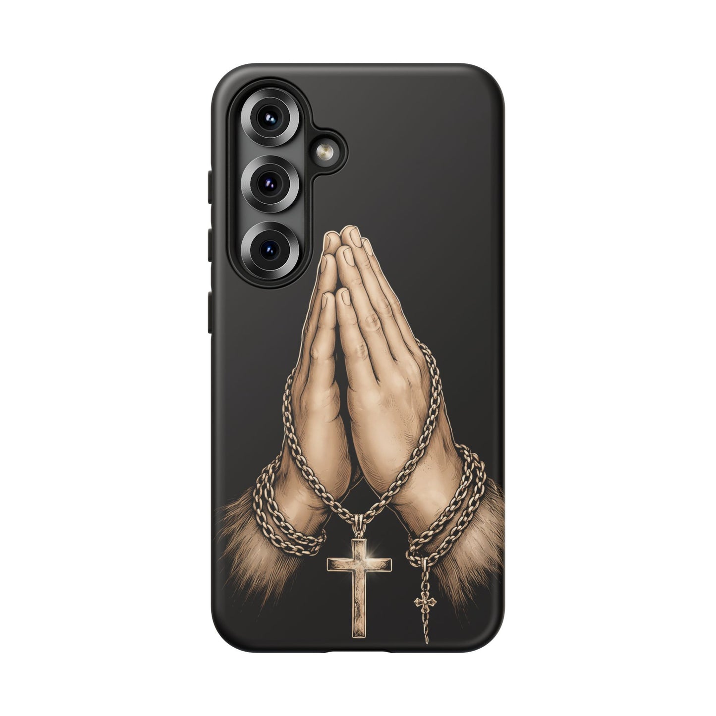 Praying Hands Cross Phone Case – Christian Faith Scripture Cover