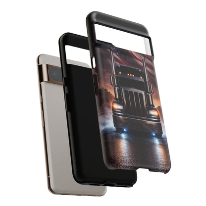 Semi Truck Phone Case American Flag Big Rig Trucker Gift iPhone Samsung