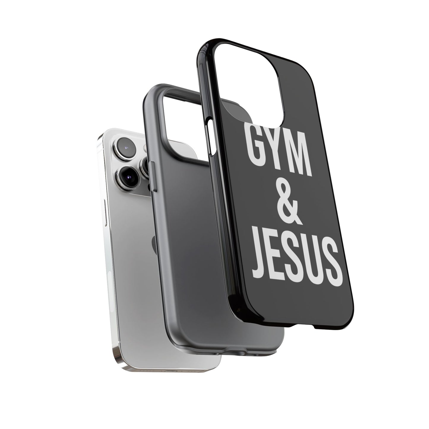 Gym & Jesus Phone Case Christian Faith Workout Gym Motivation Case