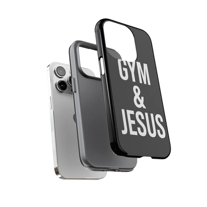 Gym & Jesus Phone Case Christian Faith Workout Gym Motivation Case