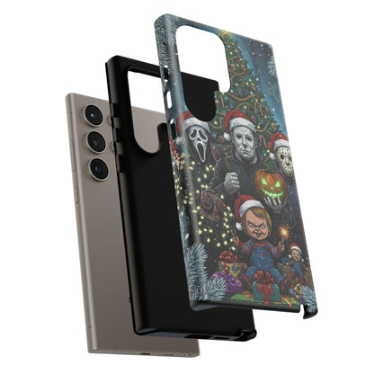 Christmas Horror Phone Case – Festive Slasher Collage Tough Case (iPhone, Samsung, Pixel)