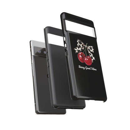 Cherry Cow Print Phone Case | Coquette Bow Aesthetic iPhone & Samsung Tough Case