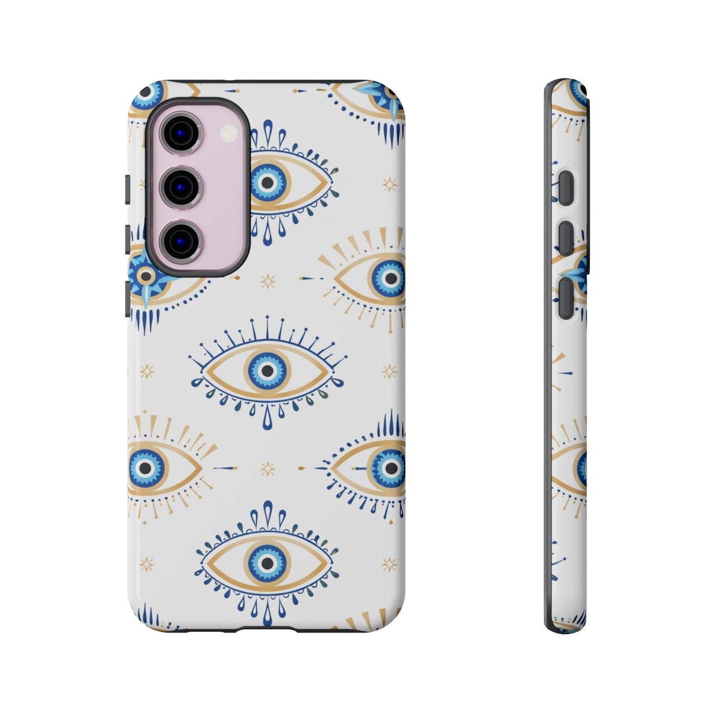 Blue Evil Eye Phone Case – Protective Slim Shockproof Cover for Iphone, Samsung Galaxy and Pixel