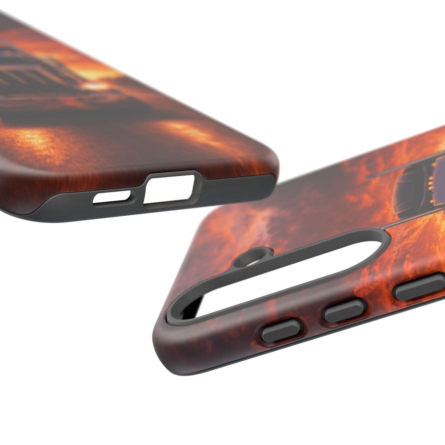 Big Rig Truck Phone Case Sunset Highway Semi Truck iPhone Samsung Cover