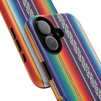 Serape Stripe Phone Case – Colorful Mexican Blanket Pattern Tough Case