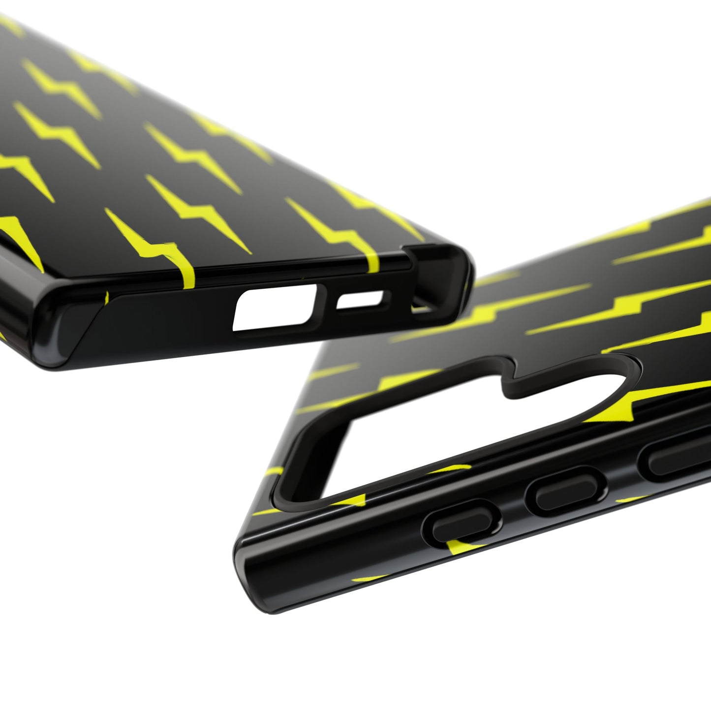 Yellow Lightning Bolt Tough Phone Case | Bold Electric Pattern Case for Iphone, Samsung Galaxy and Pixel