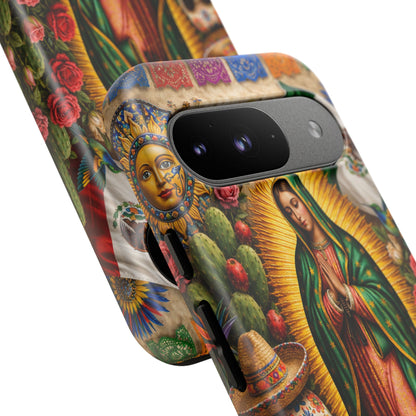 Virgen de Guadalupe Phone Case Mexican Floral iPhone Samsung Pixel Case