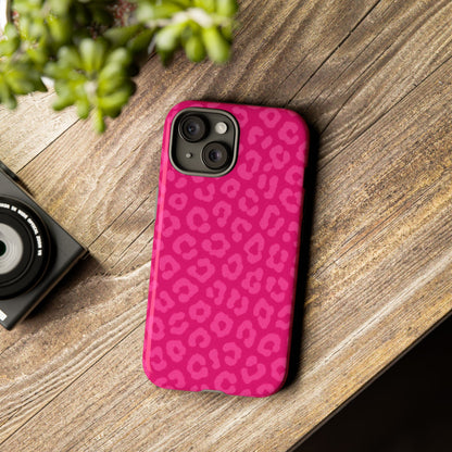 Hot Pink Leopard Phone Case – Bold Coquette Aesthetic Tough Case