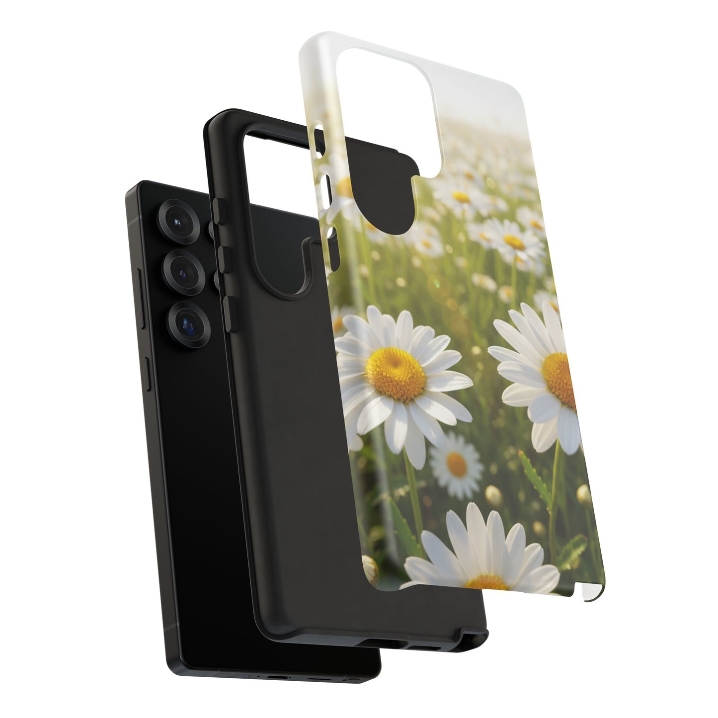 Daisy Phone Case – Floral Spring Field Tough Protective Case (iPhone, Samsung, Pixel)