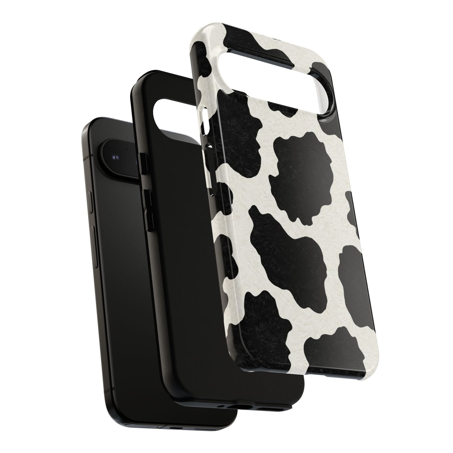 Black & White Cow Print Phone Case | Aesthetic Tough Protective Case