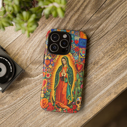 Virgin Mary Guadalupe Phone Case Mexican Folk Art Tough Cover iPhone Samsung