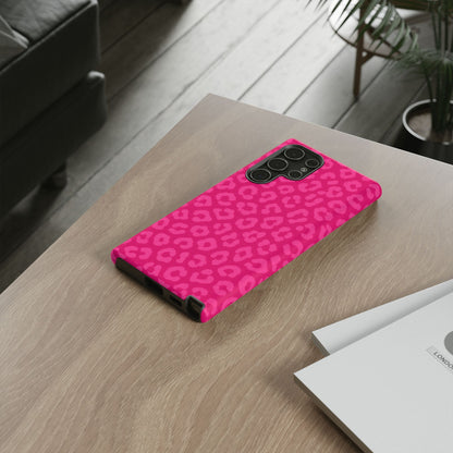 Hot Pink Leopard Print Phone Case – Bold Coquette Leopard Tough Case