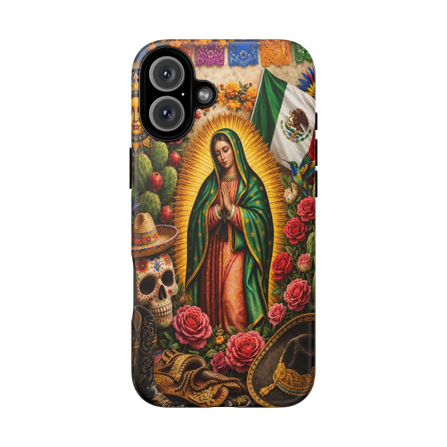 Virgen de Guadalupe Phone Case Mexican Floral iPhone Samsung Pixel Case
